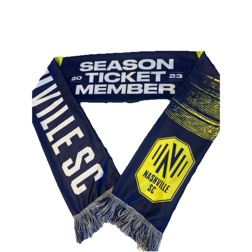 Nashville SC 2023 Season Ticket Member Scarf Navy Yellow MLS Soccer Fan Gear‎